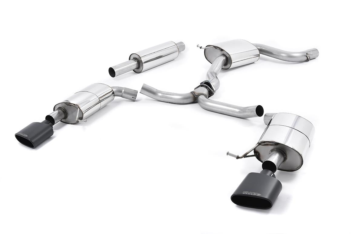 Seat Leon ST Cupra 280/290 2.0 TSI (Non GPF Models) - Resonated (Quieter) Cat-Back Exhaust System with Cerakote Black Oval Tips