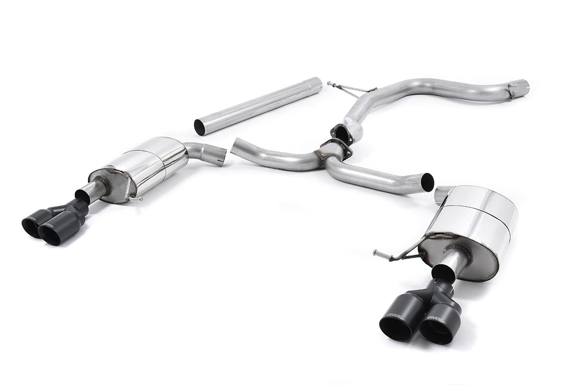 Seat Leon ST Cupra 280/290 2.0 TSI (Non GPF Models) - Non-Resonated (Louder) Cat-Back Exhaust System with Quad Round Cerakote Black Tips