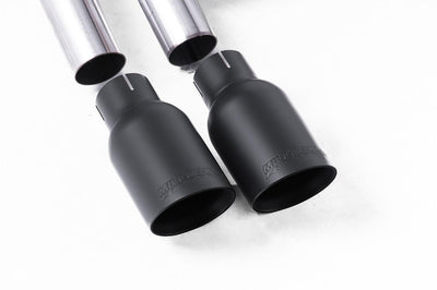 Seat Leon FR 1.8 TSI & VW Golf MK7.5 1.5TSI - Non-Resonated (Louder) Cat-Back Exhaust System with Cerakote Black GT-80 Trims (GTD Style)