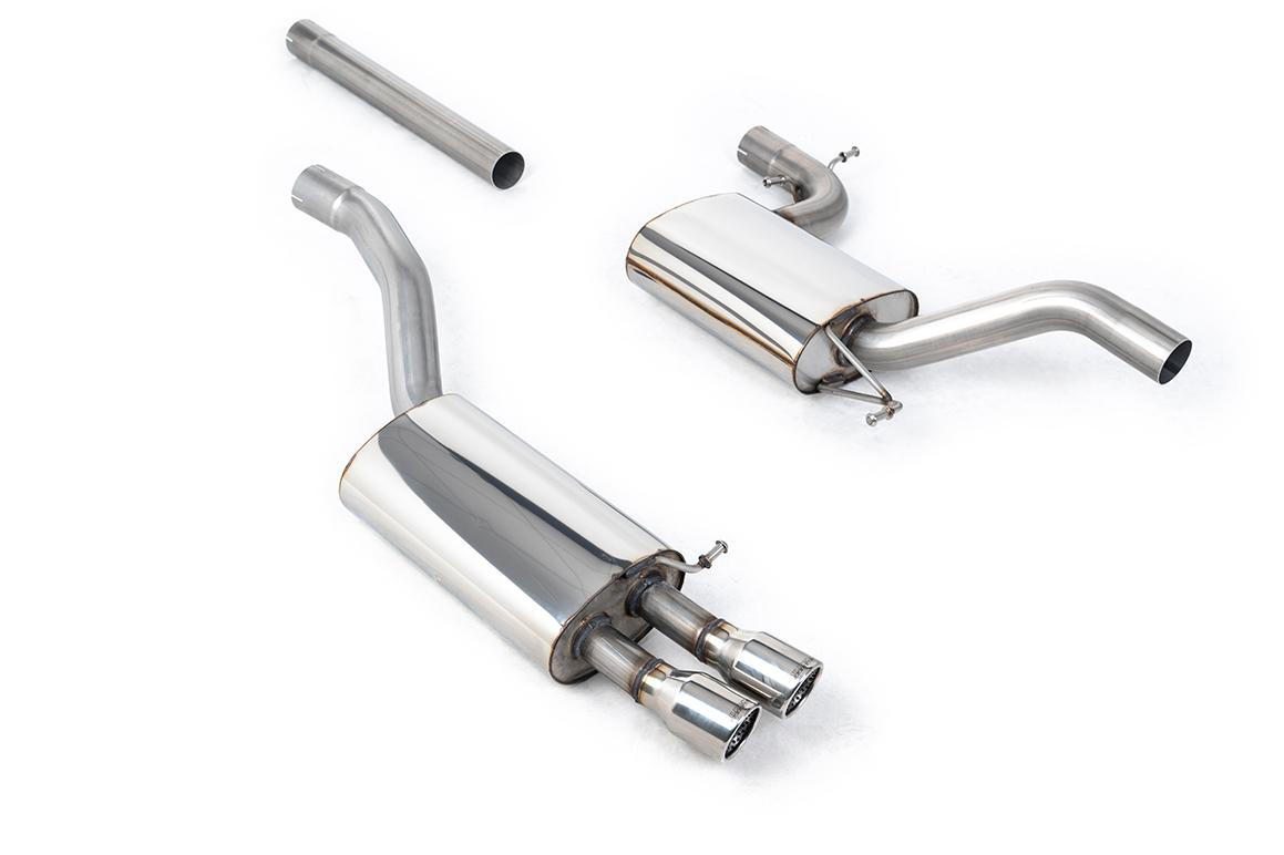 Skoda Octavia vRS 2.0 TSI/2.0T FSI - Resonated (Quieter) Cat-Back Exhaust System with Twin Polished Trims