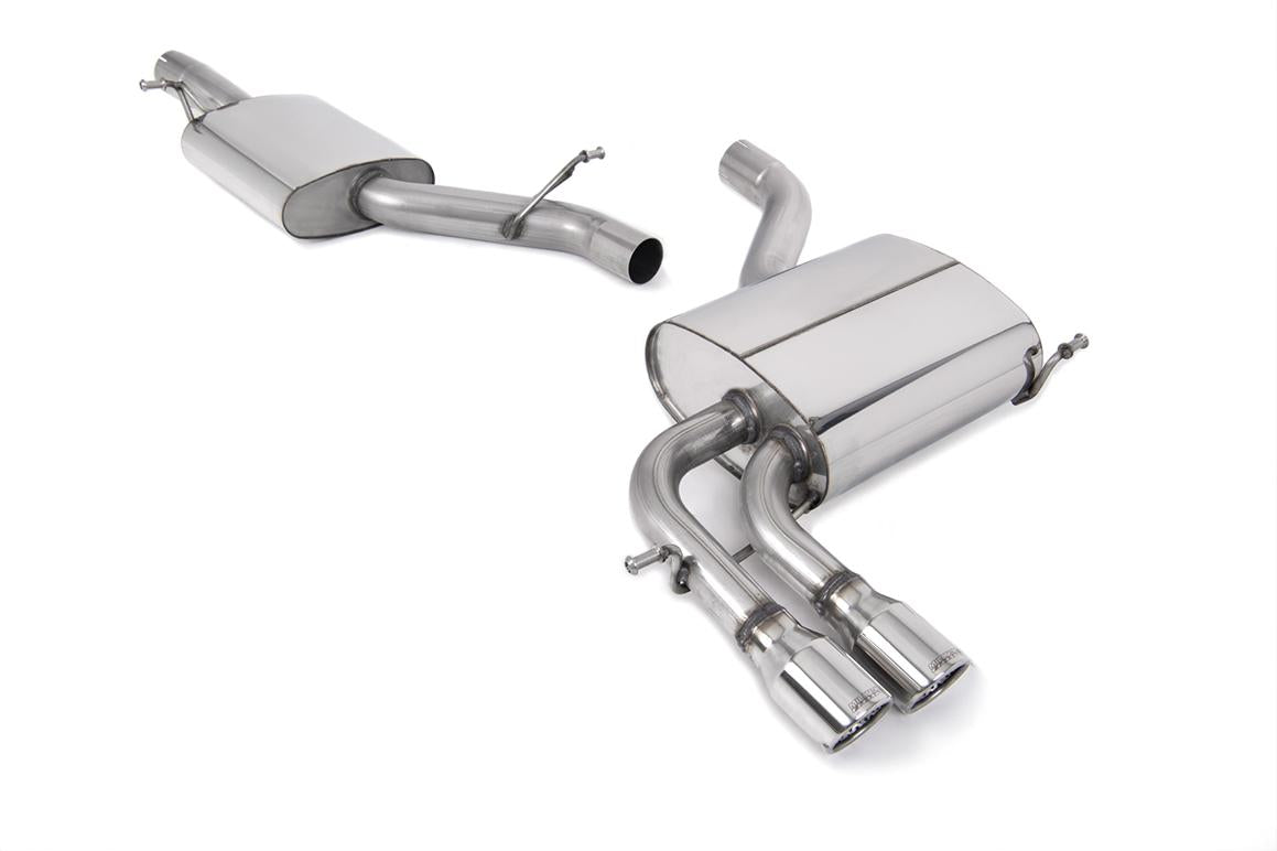 Audi A3 2.0T FSI Quattro - Resonated (Quieter) Cat-Back Exhaust System with Polished Trims
