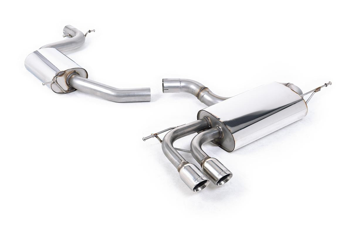 VW Scirocco GT 2.0 TSI 200ps - Resonated (Quieter) Cat-Back Exhaust System with Twin GT80 Trims