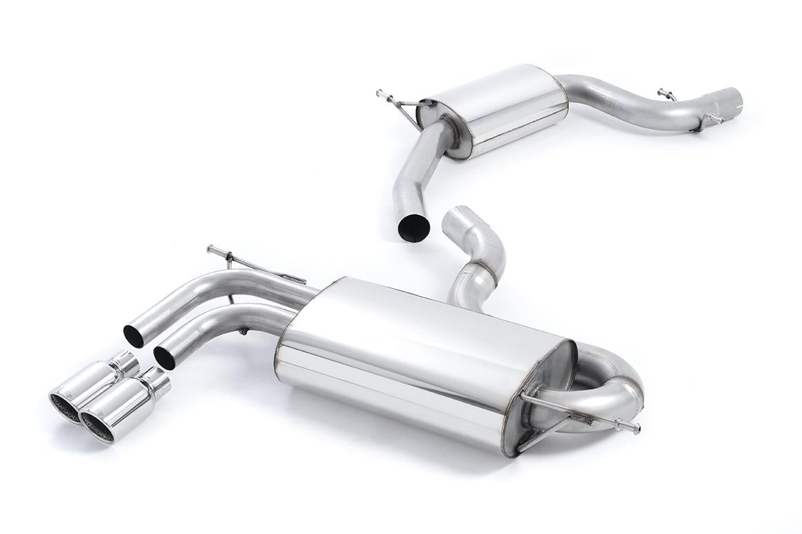 Audi A3/Seat Cupra + Leon/VW Golf MK5 GTI 2.0T - Resonated (Quieter) Cat-Back Exhaust System with Twin Polished Trims