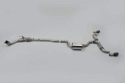 VW Golf GTi Mk6 - Non-Resonated (Louder) Turbo-Back Exhaust System with Hi-Flow Sports Catalyst & Matt-Black Trims