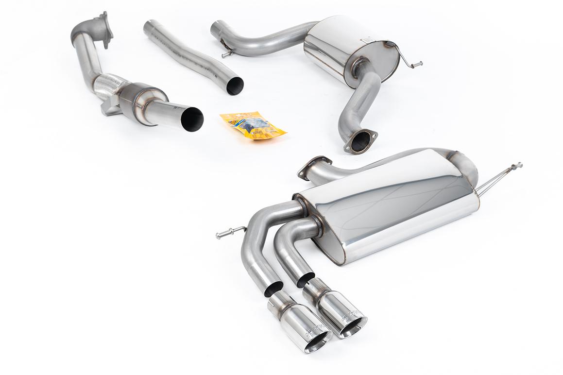 VW Golf Mk5 GTi 2.0T - Resonated (Quieter) Turbo-Back Exhaust System with Hi-Flow Sports Catalyst & Polished Tips