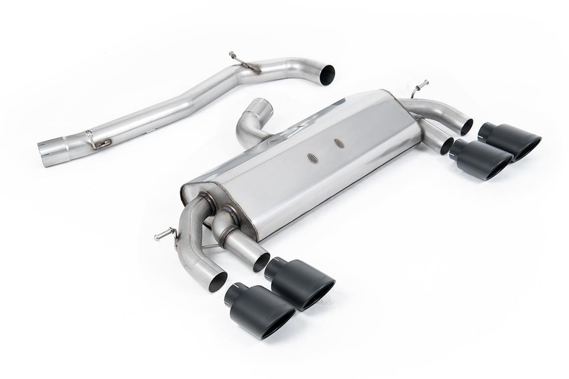 VW Golf R MK7 2.0 TSI (76.2mm systems) - Non-Resonated RACE (Louder) Cat-Back Exhaust System with Cerakote Black Oval Tips
