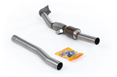 VW Golf Mk5 & Mk6 2.0 - Stainless Steel Cast Downpipe with Race Cat (For Milltek 3" Cat-Back)