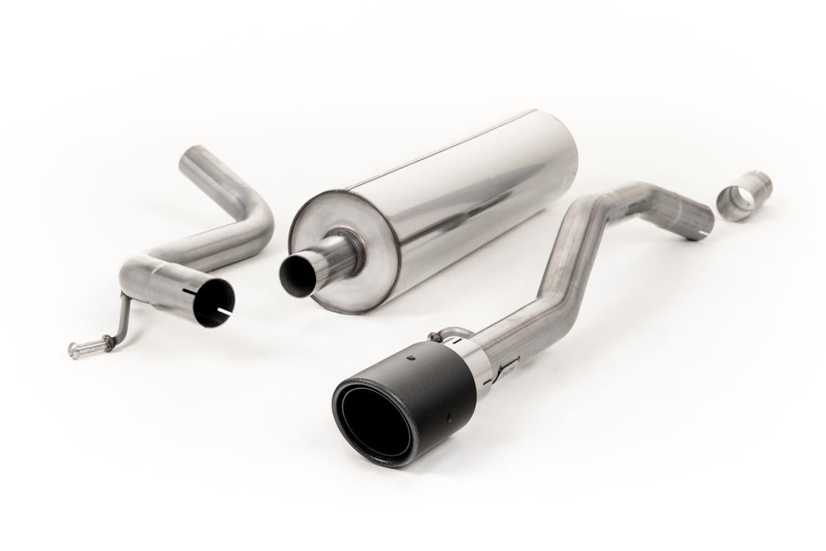VW Up GTI 115ps & 1.0TSI 90ps - Road+ Cat-Back Exhaust System with JET-90 Carbon Trim