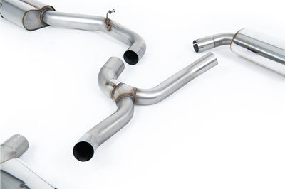 VW Golf 2.0TFSI Mk7 - Resonated (Quieter) Cat-Back Exhaust System with Black Cerakote GT-100 Trims