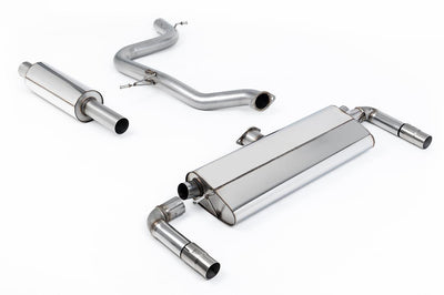 VW Golf MK7.5 GTI (Incl Performance Pack/Non GPF) - Resonated (Quieter) Cat-Back Exhaust System with JET-100 Carbon Trims