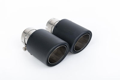 VW Golf MK7.5 GTI (Incl Performance Pack/Non GPF) - Resonated (Quieter) Cat-Back Exhaust System with JET-100 Carbon Trims
