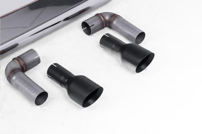 VW Golf MK7.5 1.5TSI Evo GT & R-Line - Resonated (Quieter) Cat-Back Exhaust System with Cerakote Black Trims (GTI Style)
