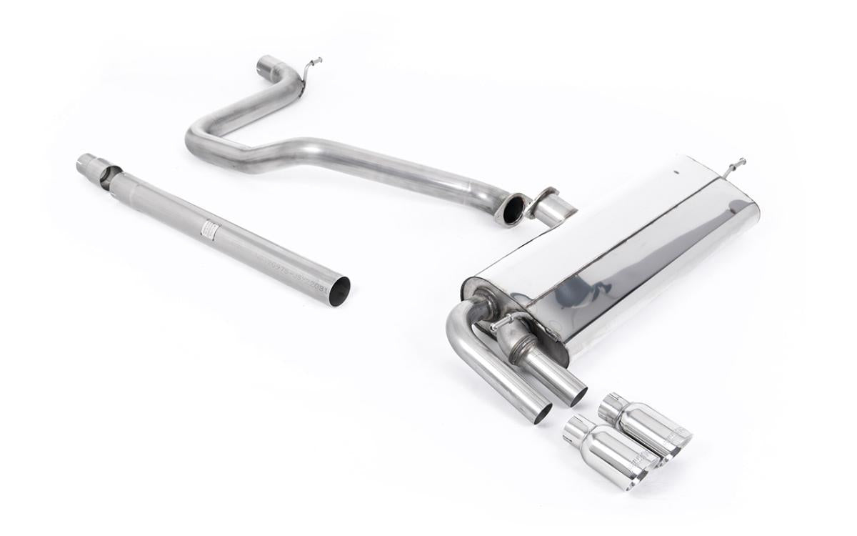 Seat Leon FR 1.4 TSI - Non-Resonated (louder) Cat-Back Exhaust System with GT-80 Polished Trims