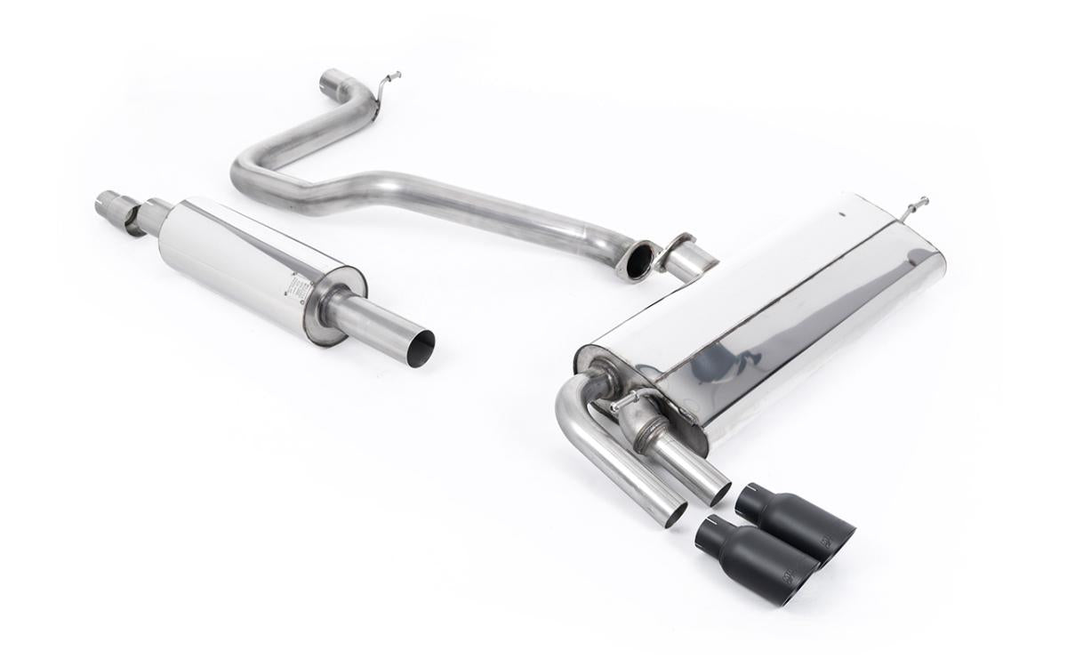 Seat Leon FR 1.4 TSI - Resonated (Quieter) Cat-Back Exhaust System with GT-80 Cerakote Black Trims