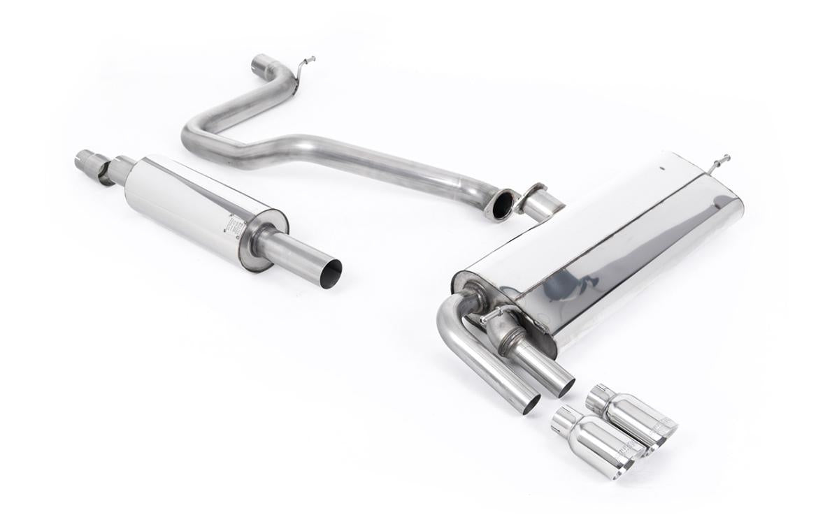 Seat Leon FR 1.4 TSI - Resonated (Quieter) Cat-Back Exhaust System with GT-80 Polished Trims