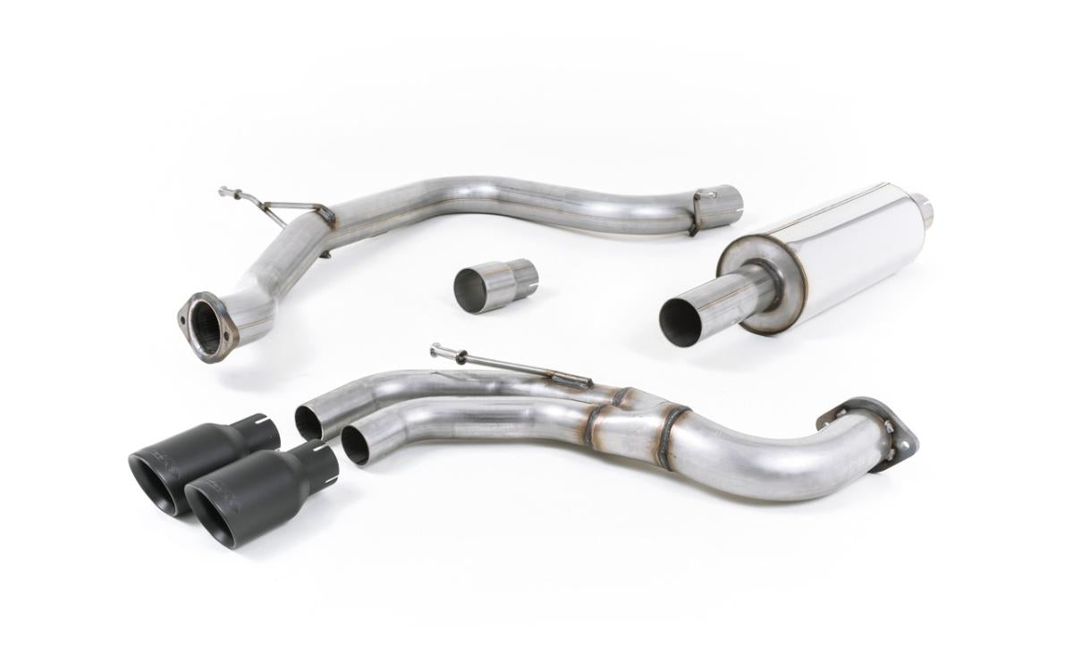 Seat Leon FR 2.0 TDI 184ps SC - Resonated (Quieter) Cat-Back Exhaust System with Cerakote Black Tips