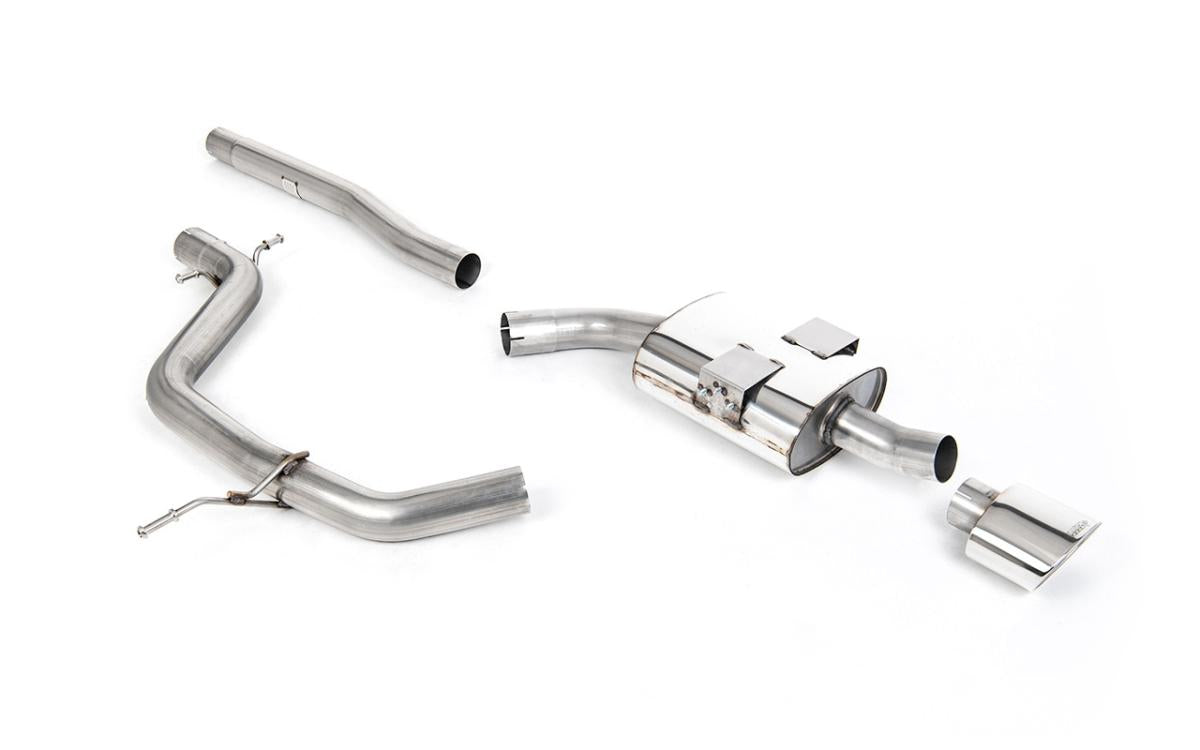 Seat Leon FR 2.0 TDI - Non-Resonated (Louder) Cat-Back Exhaust System with Single Polished Oval Tip (Cupra K1 Style)