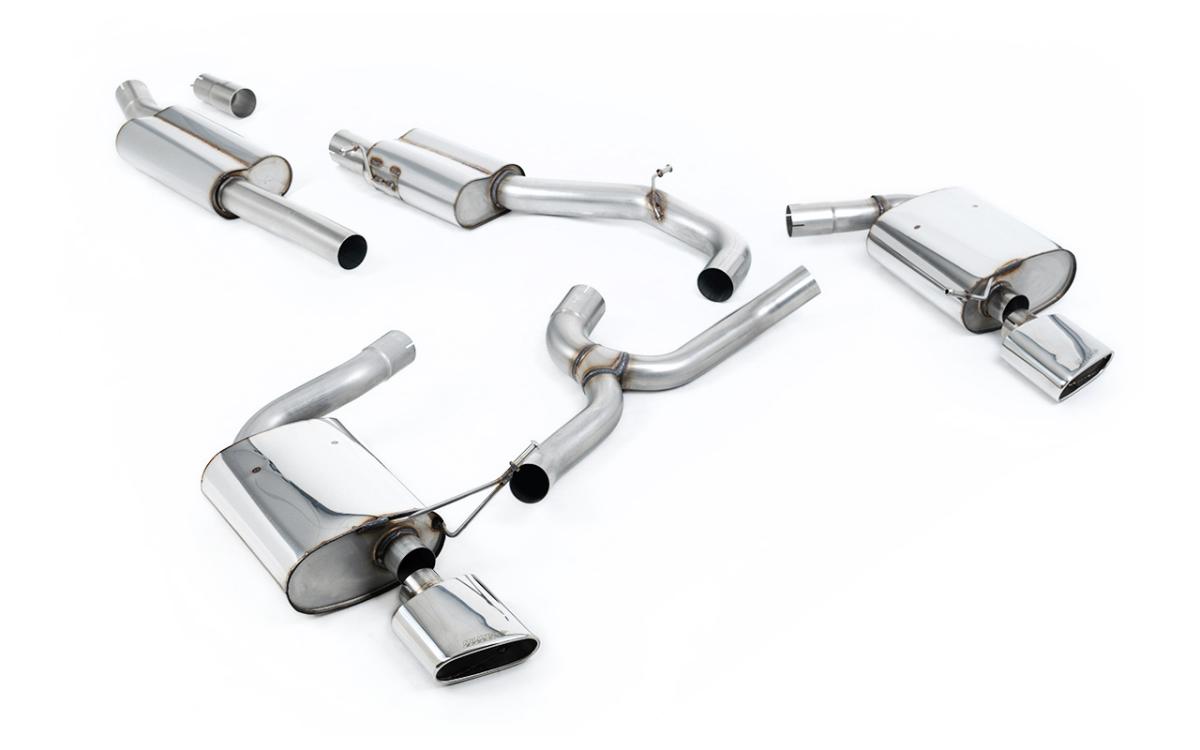 Seat Leon ST Cupra 300 (Non GPF Models) - Resonated (Quieter) Cat-Back Exhaust System with Polished Oval Tips
