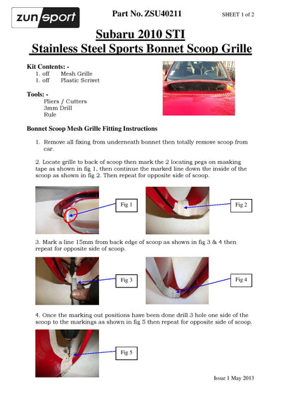 Zunsport Subaru Impreza Sti - Full Grille Set