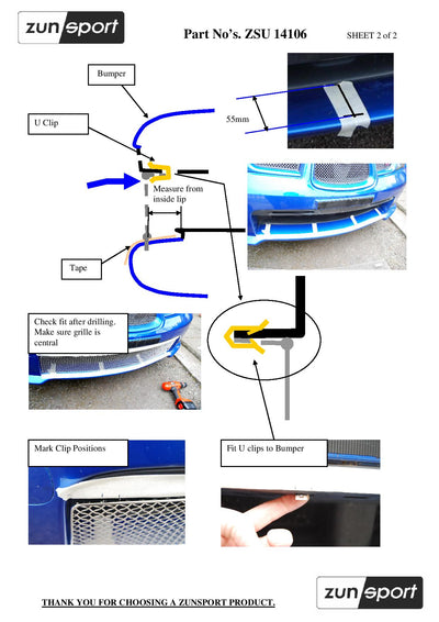 Zunsport Subaru Impreza Hawkeye - Full Grille Set