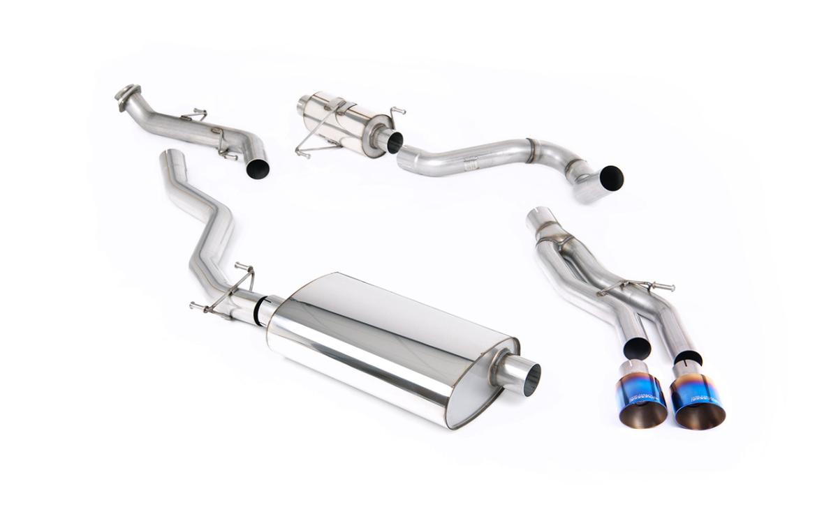Toyota Tacoma 2.4L Turbo Hybrid - Resonated Catback with 2 x GT-100 Burnt/Blue Titanium Tips