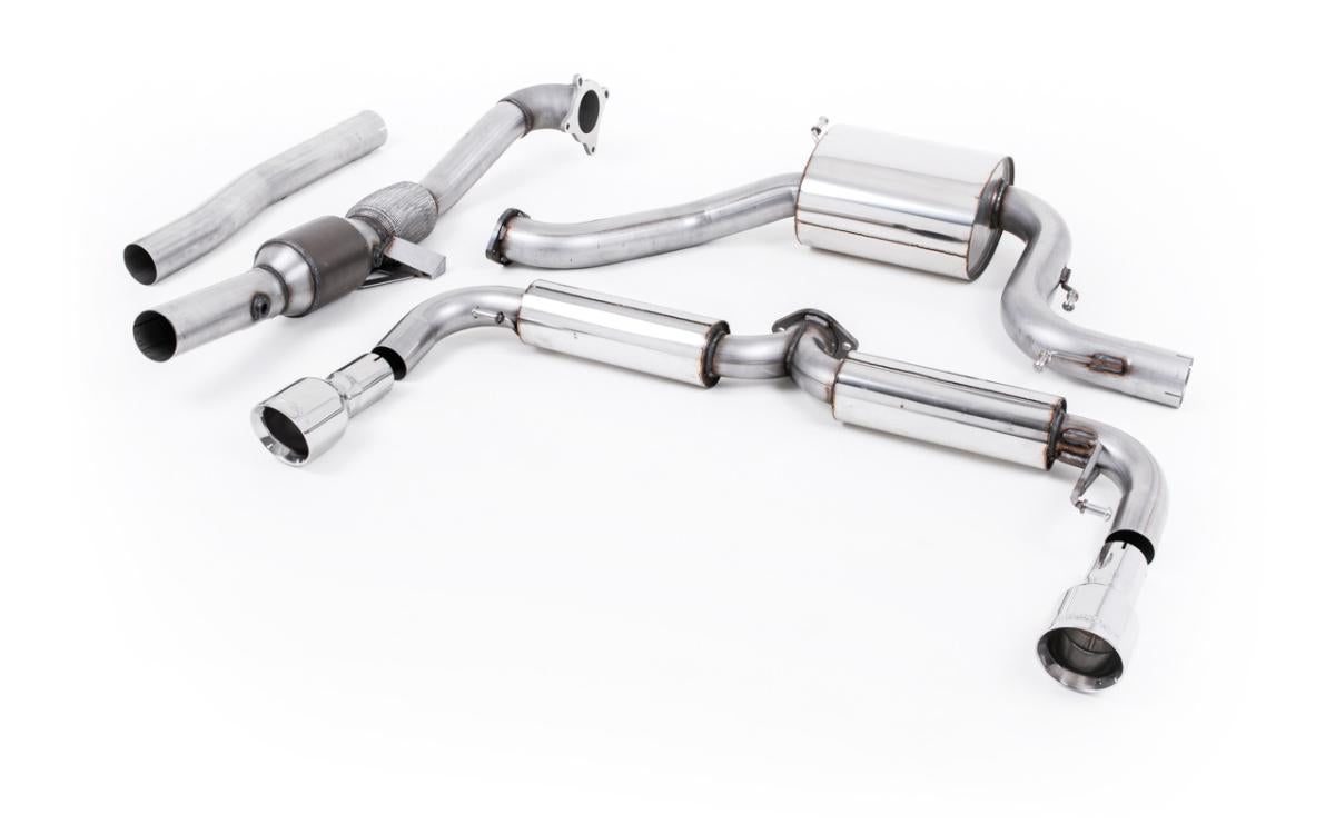 VW Golf GTI MK6/Scirocco R - Resonated (Quieter) Turbo-Back Exhaust System with Hi-Flow Sports Catalyst & Dual GT100 Trims