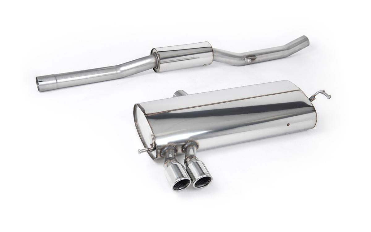 VW Golf MK4 4-Motion V6 - Resonated (Quieter) Cat-Back Exhaust System with Twin Polished Trims