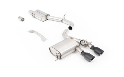 VW Golf MK5 R32 3.2 V6 - V2 3" Valved System with Cerakote Black Tips - Fits OE downpipe only