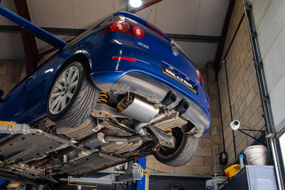VW Golf MK5 R32 3.2 V6 - V2 3" Valved System with Cerakote Black Tips - Fits OE downpipe only
