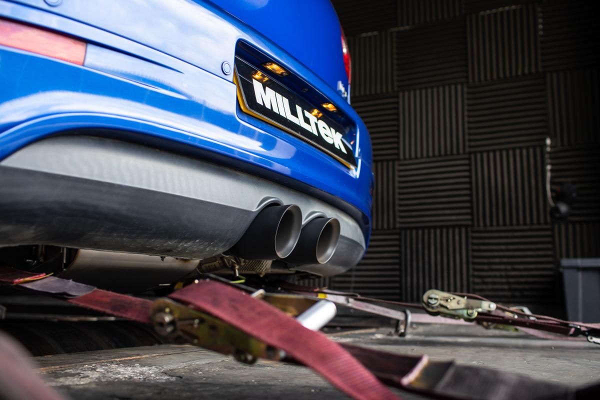 VW Golf MK5 R32 3.2 V6 - V2 3" Valved System with Cerakote Black Tips - Fits OE downpipe only