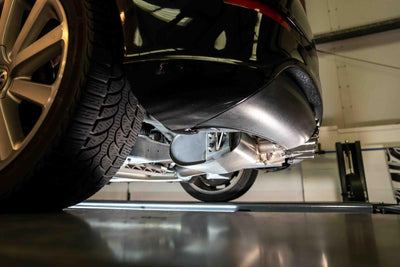 VW Golf MK5 R32 3.2 V6 - V2 3" Valved System with Polished Tips - Fits OE downpipe only