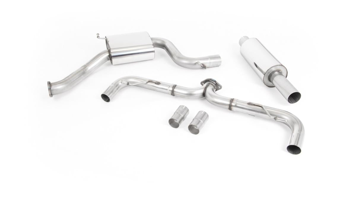 VW Golf MK7.5 GTI (Incl Performance Pack) - Road+ Cat-Back Exhaust System with GT-100 Cerakote Black Trims