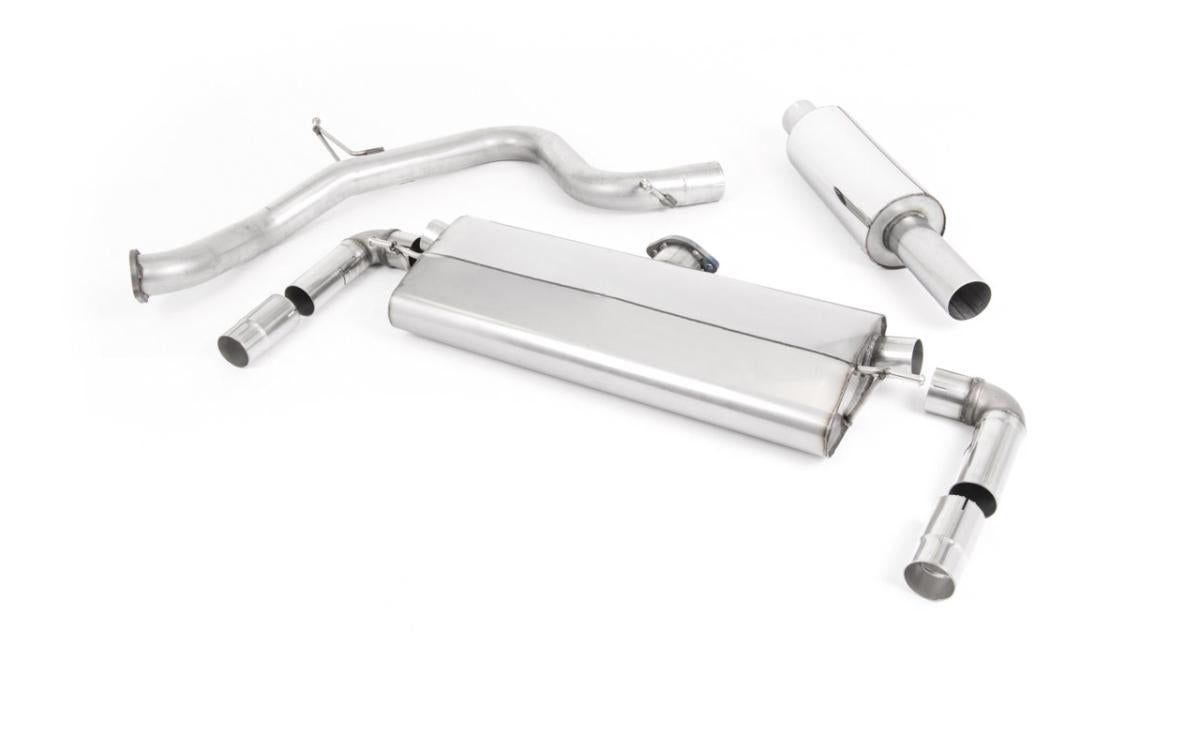 VW Golf MK7.5 GTI (TCR & Performance Pack - GPF Models) - Resonated (Quieter) Cat-Back Exhaust System with GT-100 Polished Trims