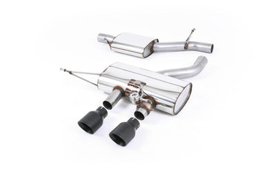 VW Golf R Mk6 - Resonated (Quieter) Cat-Back Exhaust System with Cerakote Black Trims