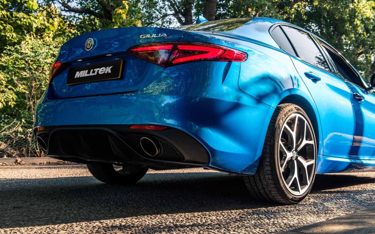 Alfa Romeo Giulia 2.0T Veloce - Valved & Resonated Cat-Back Race Exhaust System - Uses OE Trims