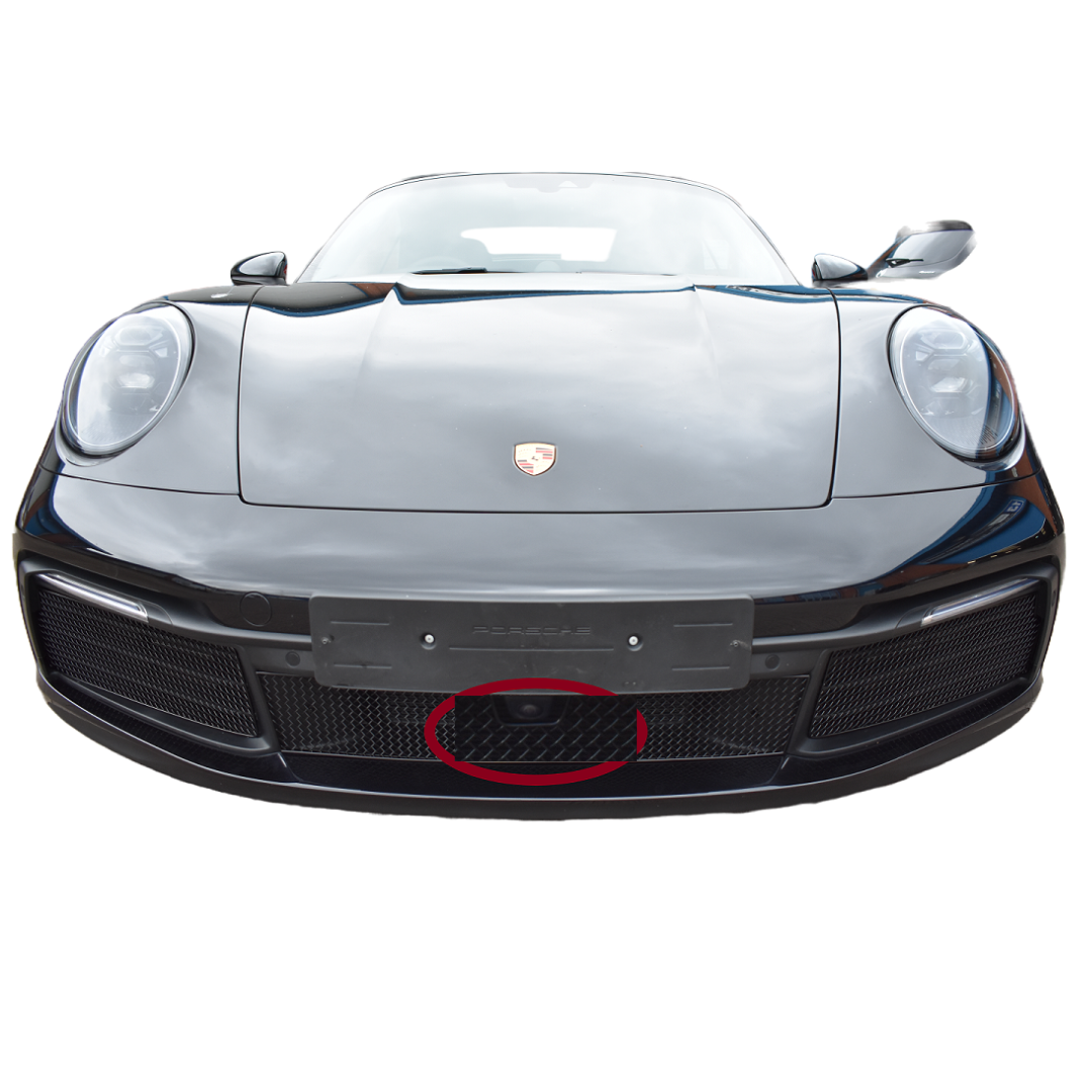 Zunsport Porsche Carrera 992 (C2,C2S,C4,C4S) - Front Grille Set with Front Driving Camera