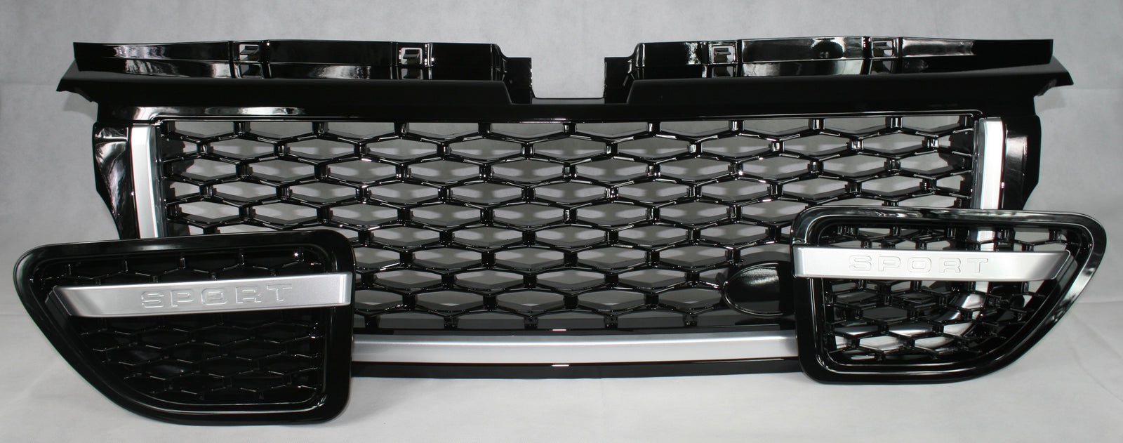 Zunsport Range Rover Sport (L320) Black Grille with Silver Trim 3 Piece Set - Autobiogrophy look