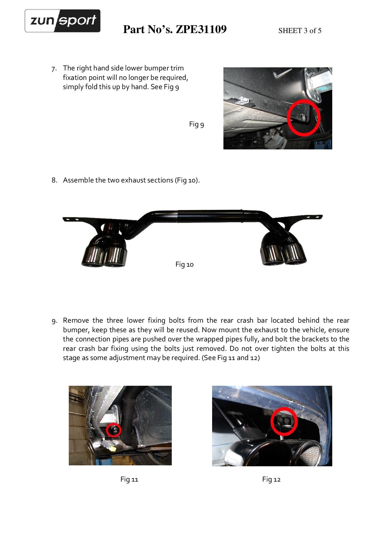 Zunsport Peugeot RCZ Quad Exhaust Conversion - 2.0 HDI 163hp