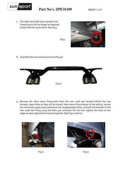 Zunsport Peugeot RCZ Quad Exhaust Conversion - 2.0 HDI 163hp