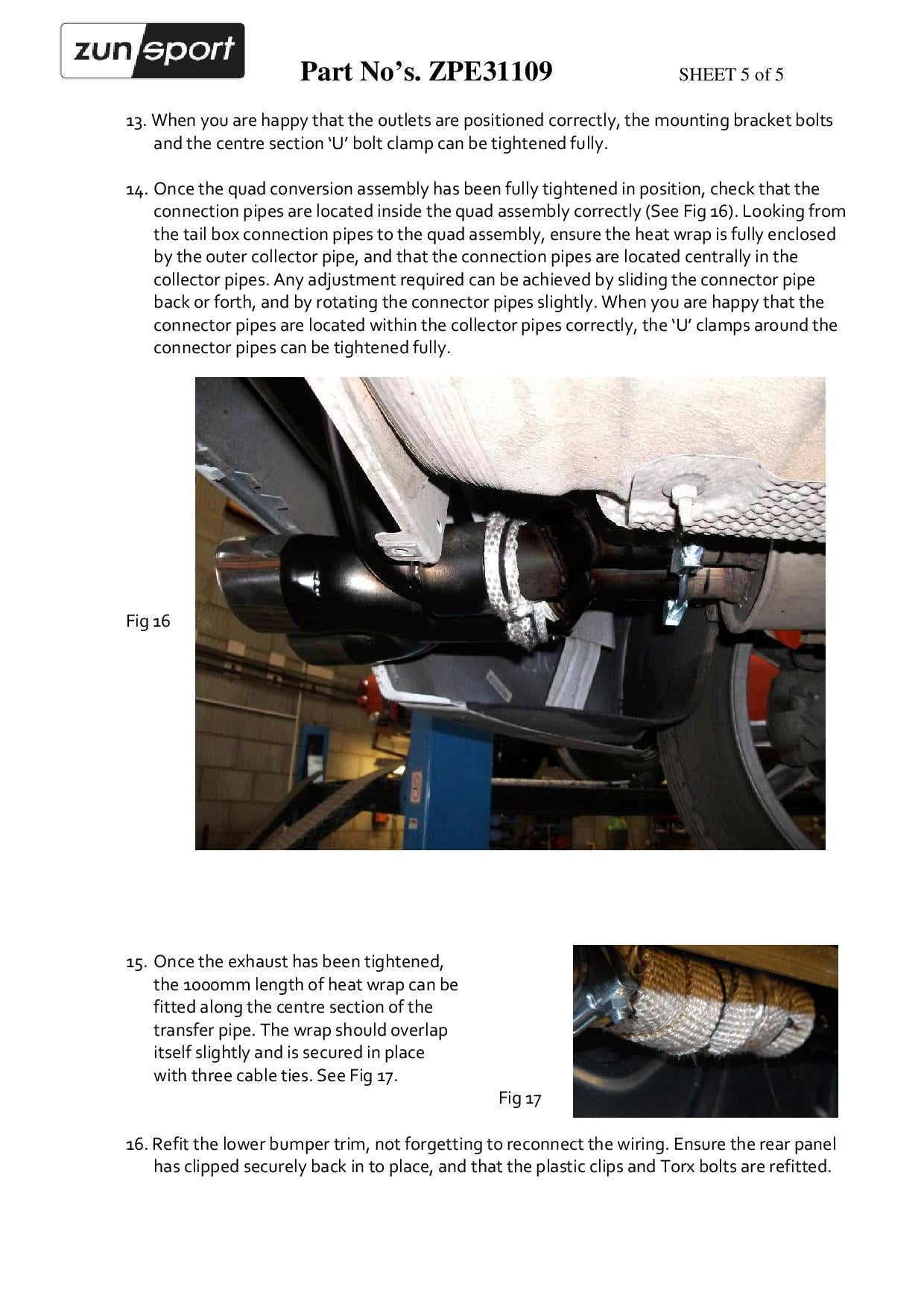 Zunsport Peugeot RCZ Quad Exhaust Conversion - 2.0 HDI 163hp