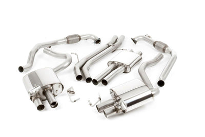 Audi S5 B9 Coupe/Cabriolet Non Sport Diff models - Resonated (Quieter) Cat-Back Exhaust System with Quad GT-100 Titanium Trims