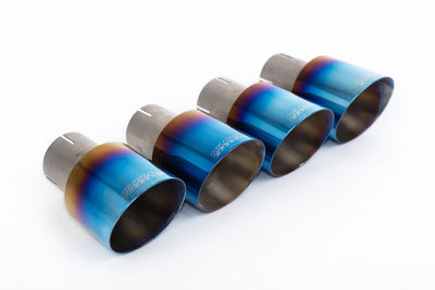Audi S5 B9 Coupe/Cabriolet Non Sport Diff models - Non-Resonated (Louder) Cat-Back Exhaust System with Quad GT-100 Burnt Titanium Trims