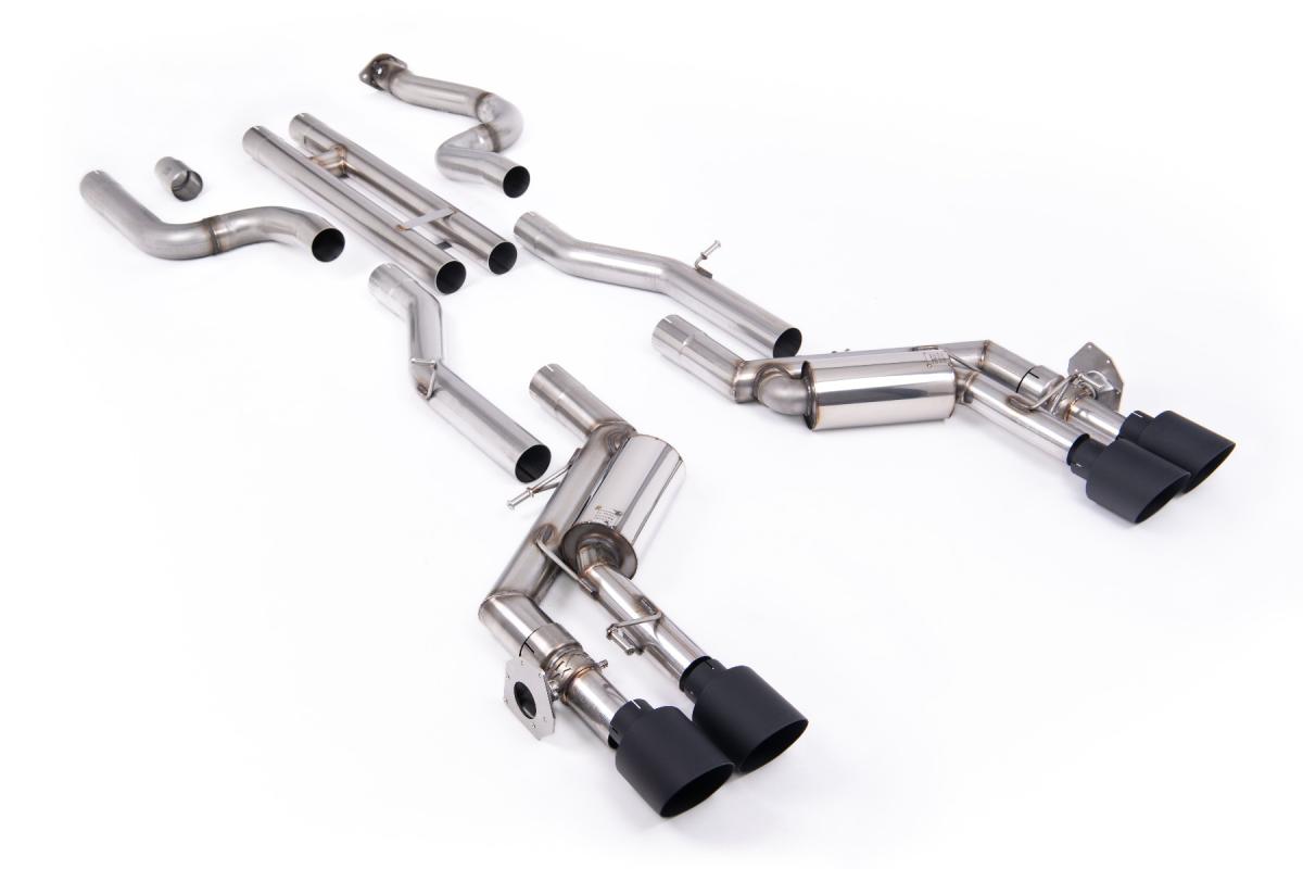 Chevrolet Camaro SS Gen 6 - H-Pipe Valved Cat-Back System with Quad Cerakote Black Tips