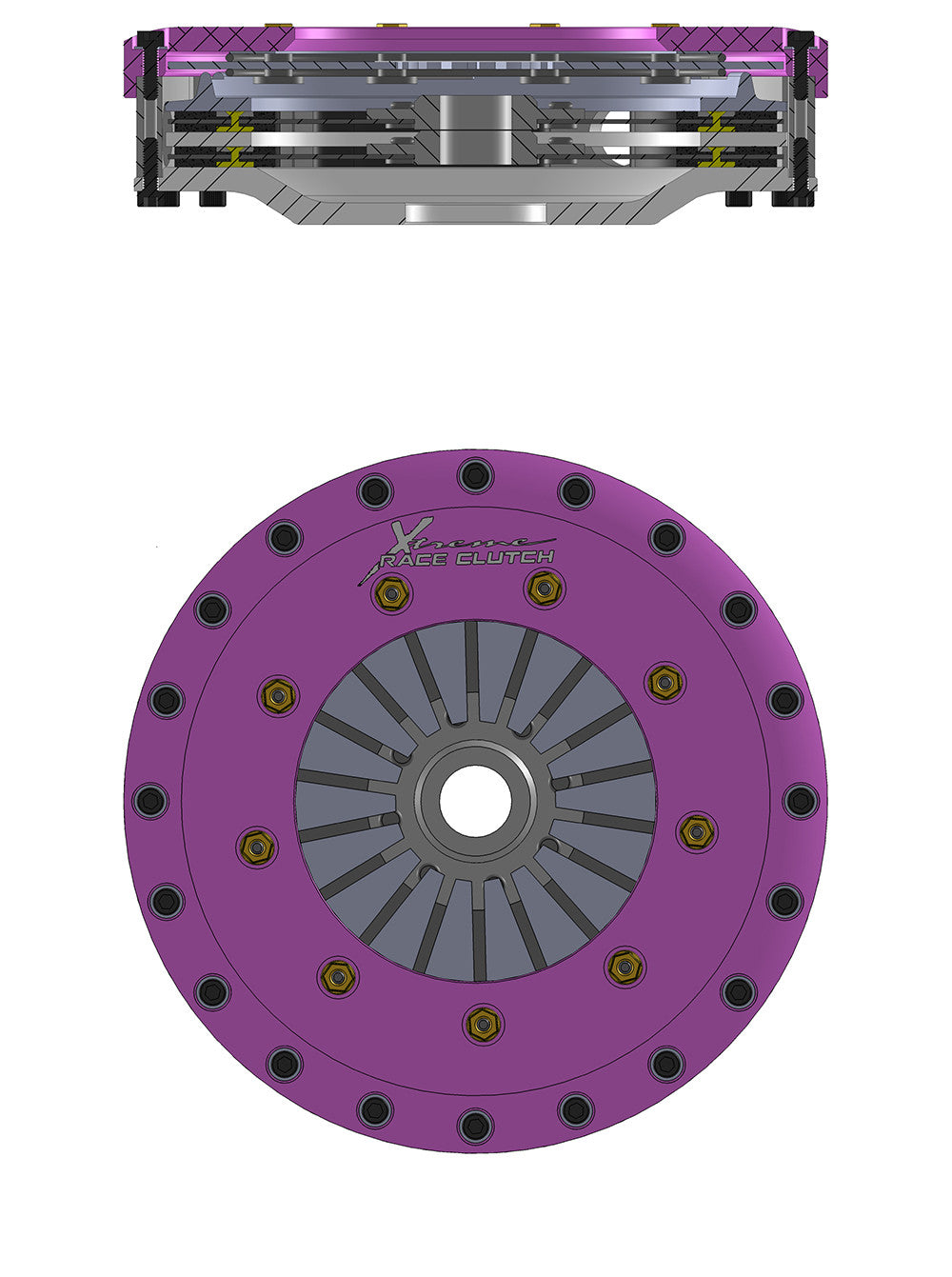 Xtreme Clutch - Clutch Kit- Twin Carbon Rigid Blade Inc SMF and CSC