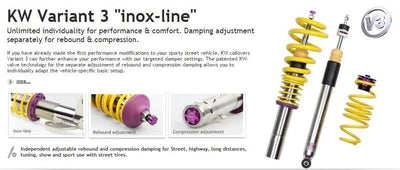 KW Focus MK3 RS V3 inox Suspension Kit