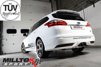 Milltek Cat Back ST250 2 litre Eco Boost 5-Door Estate/Wagon - Resonated 'Quieter' TUV EC Approved
