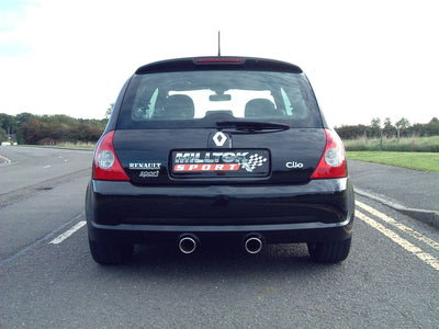 Milltek Exhaust Renault Clio 182 2.0 16v Cat-back with Dual 90mm Jet tailpipe (SSXRN201)