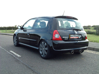 Milltek Exhaust Renault Clio 182 2.0 16v Full System (including Hi-Flow Sports Cat) with Dual 90mm Jet tailpipe (SSXRN203)