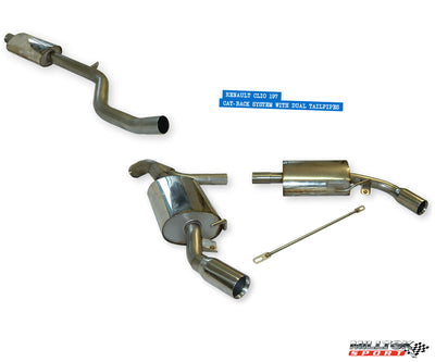 Milltek Exhaust Renault Clio 197 2.0 16v Resonated Cat-back (SSXRN303)