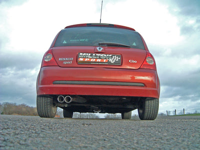 Milltek Exhaust Renault Clio 172 2.0 16v Full System (including Cat Replacement Pipe) with Twin 76 2mm Special tailpipe (SSXRN103)